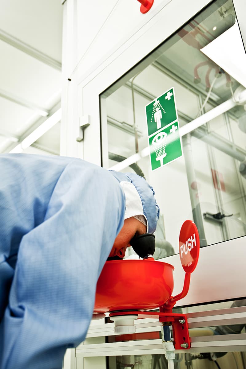 Eye wash station safety check